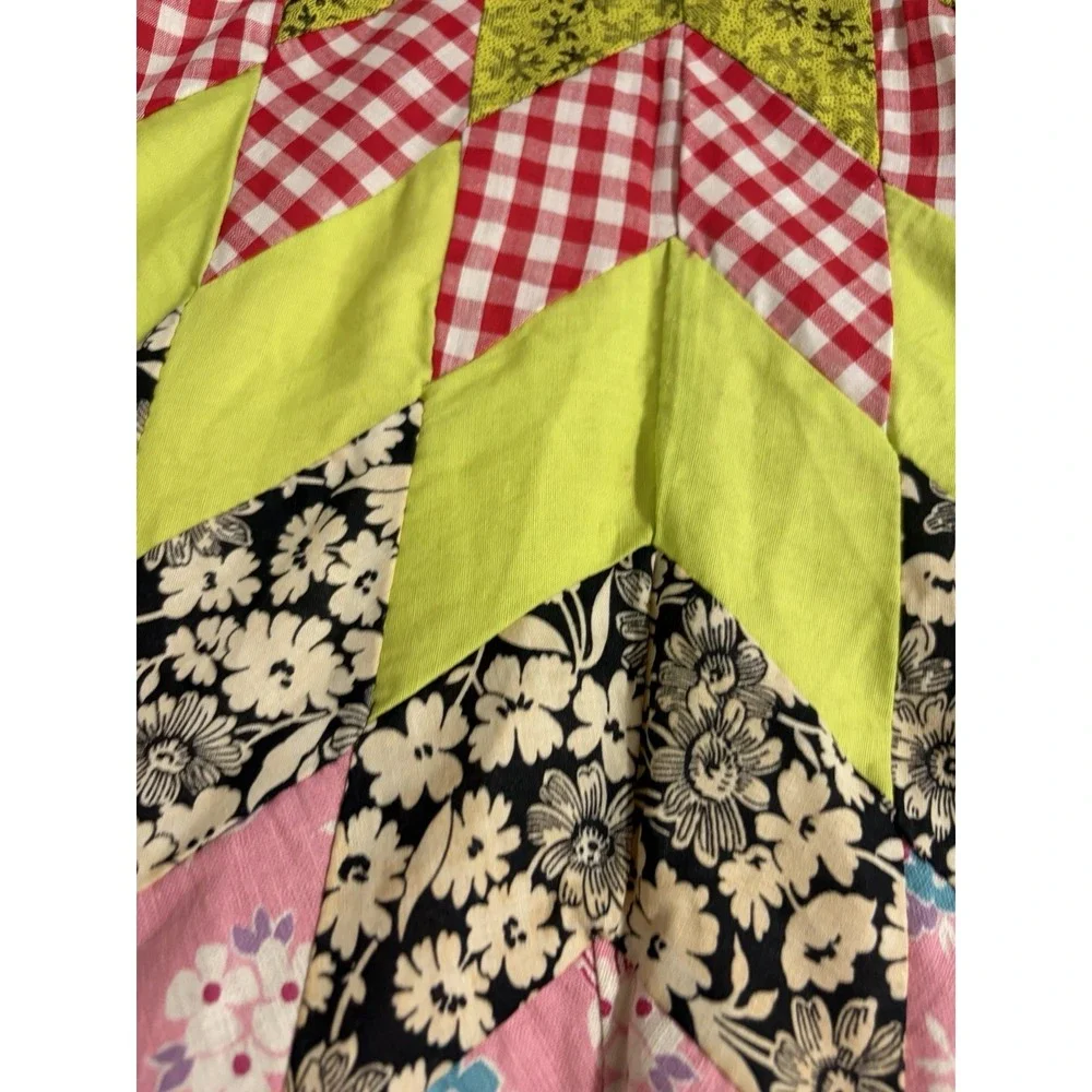 Vintage Handmade Lone Star Quilt Topper Starburst Patchwork Shabby 68x70